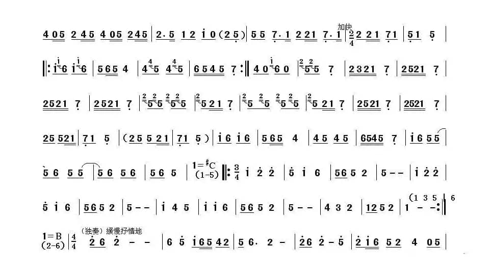 陕北民歌联奏（二胡齐奏）