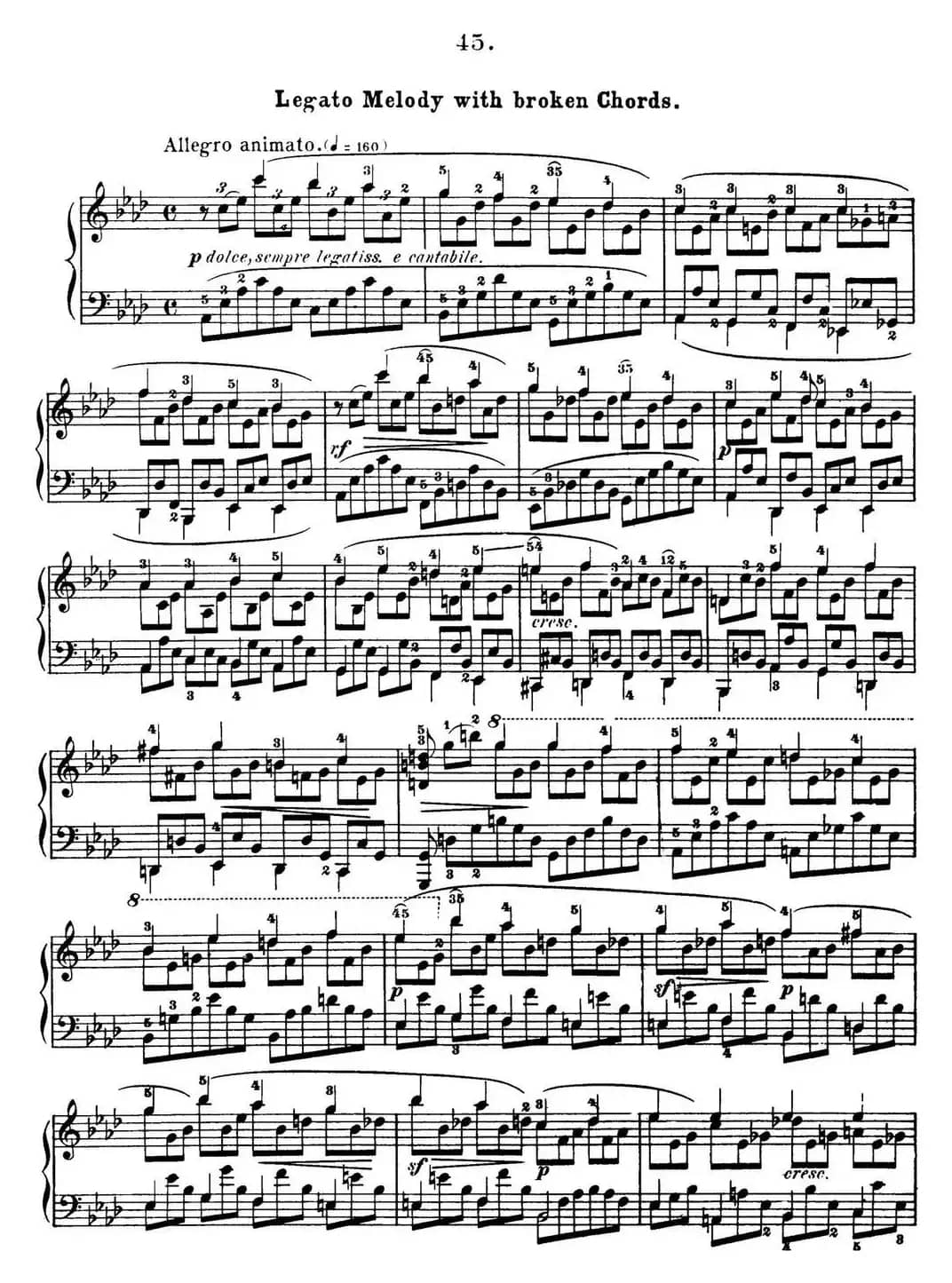 50首车尔尼Op.740钢琴手指灵巧技术练习曲（NO.45）