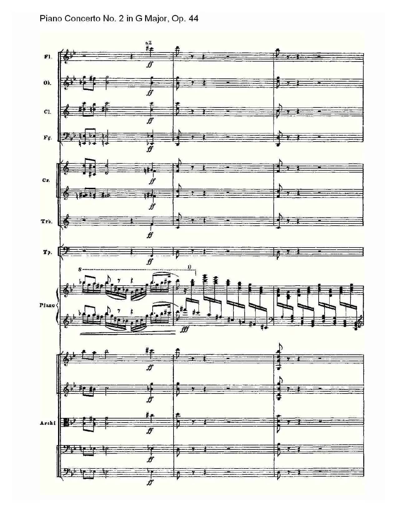 G大调第二钢琴协奏曲, Op.44第一乐章（三）