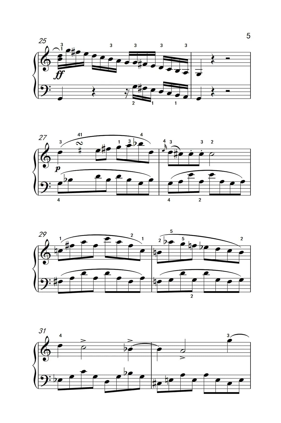 奏鸣曲 Opus 2 Nr.3 第一乐章（贝多芬奏鸣曲集 1）