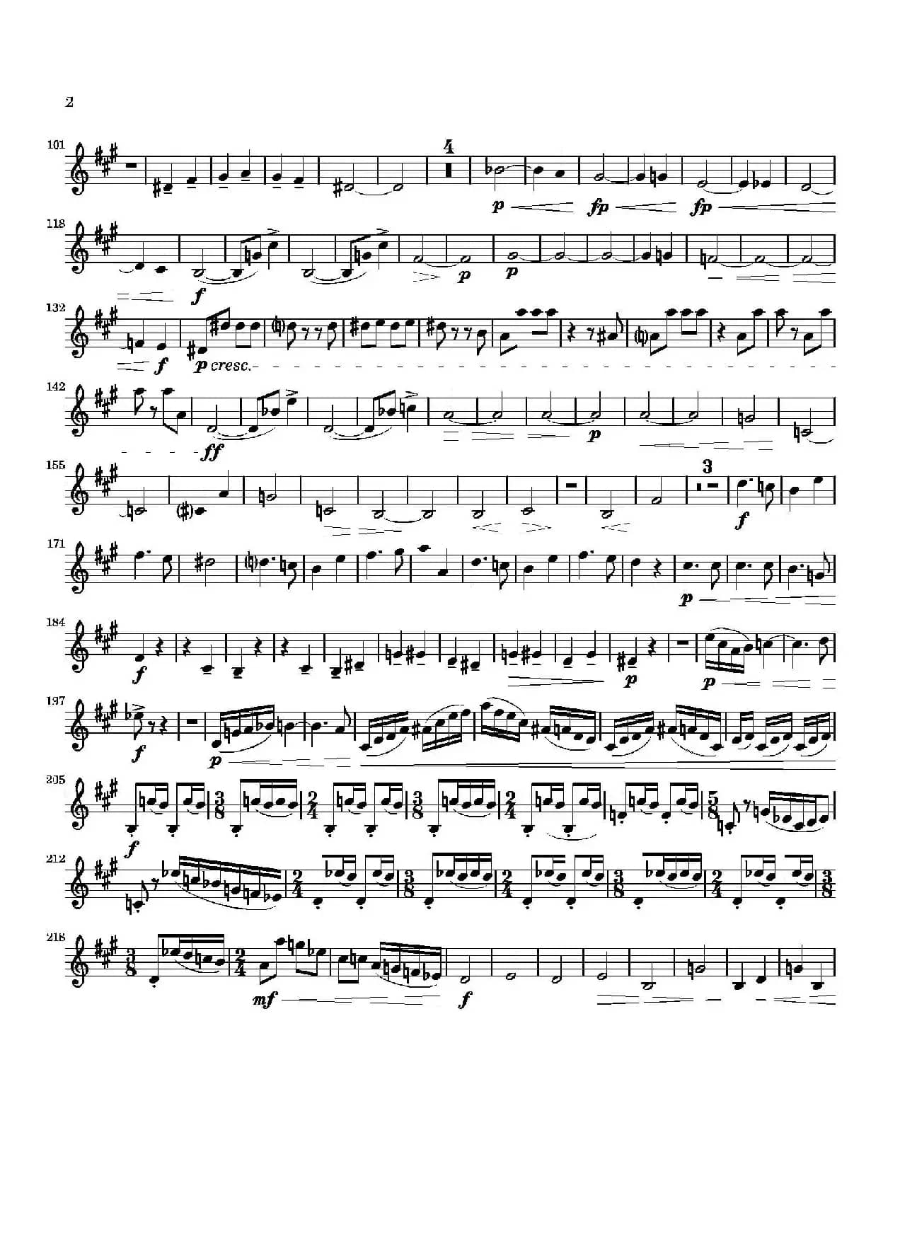 Movement（四重奏上低音萨克斯分谱）