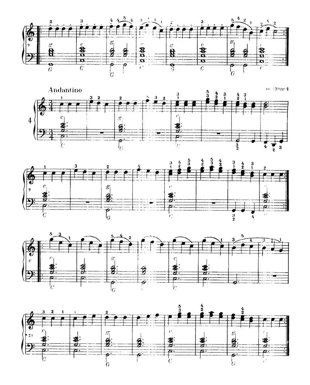 《车尔尼手风琴练习曲集》第Ⅰ册 （第1—9首）