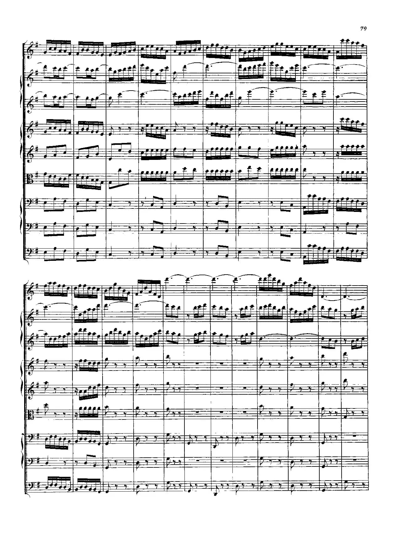 勃兰登堡第四协奏曲（弦乐合奏总谱）