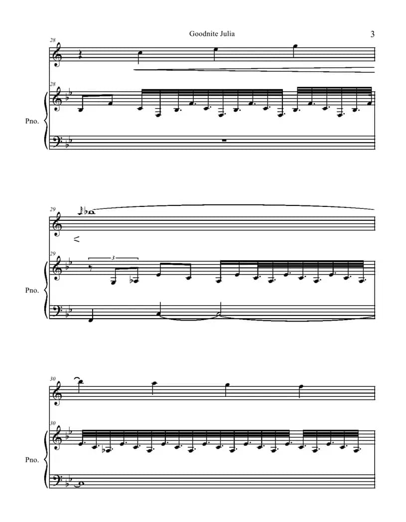 Goodnight Julia（小提琴+钢琴伴奏）