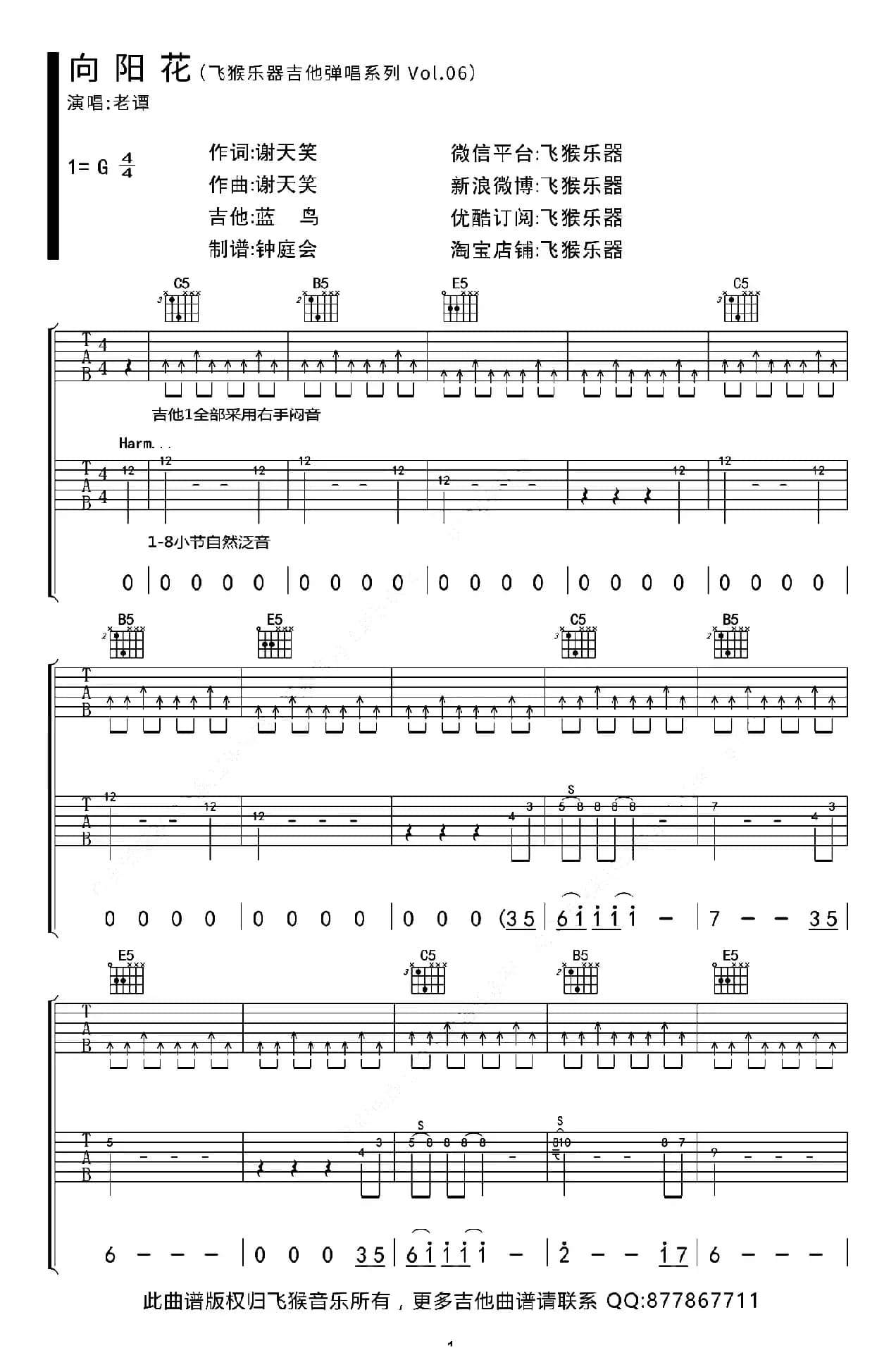 向阳花（G调双吉他版）