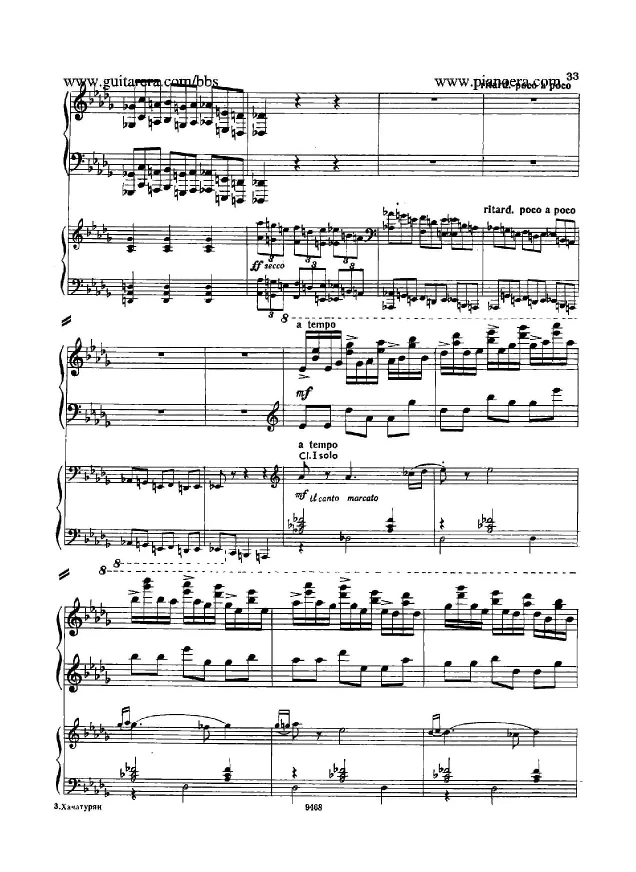 Piano Concerto in D-flat Major Op.37（降D大调钢琴协奏曲·Ⅰ·双钢琴）