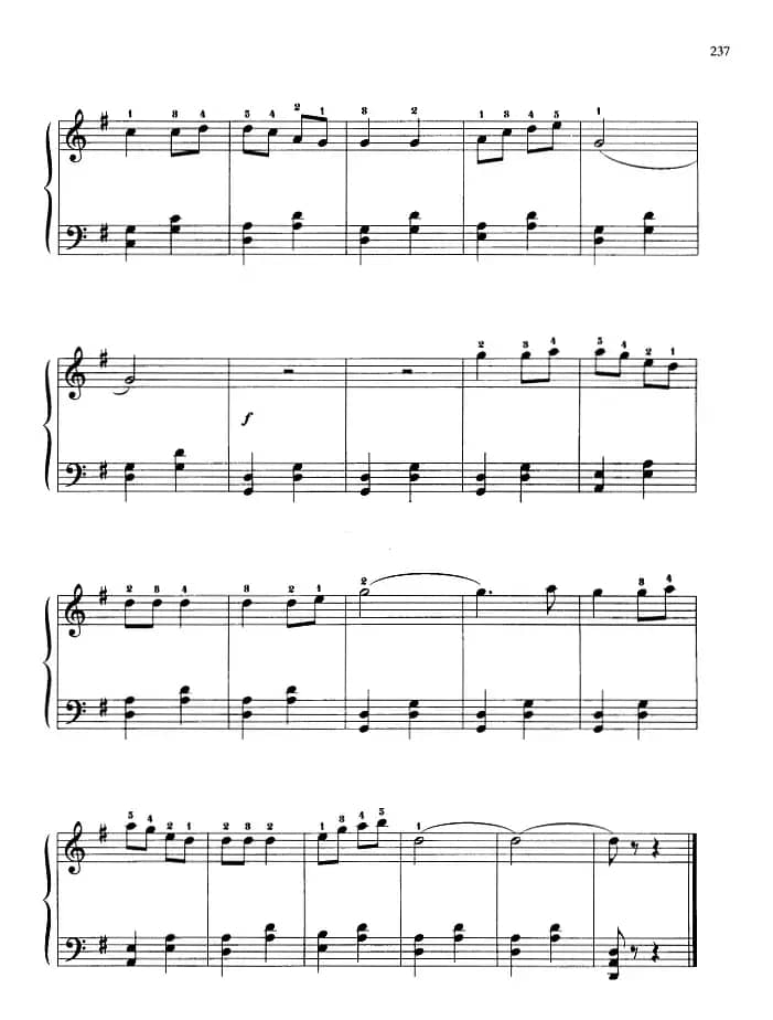 110首中国民歌钢琴小曲集：傍晚的牧场