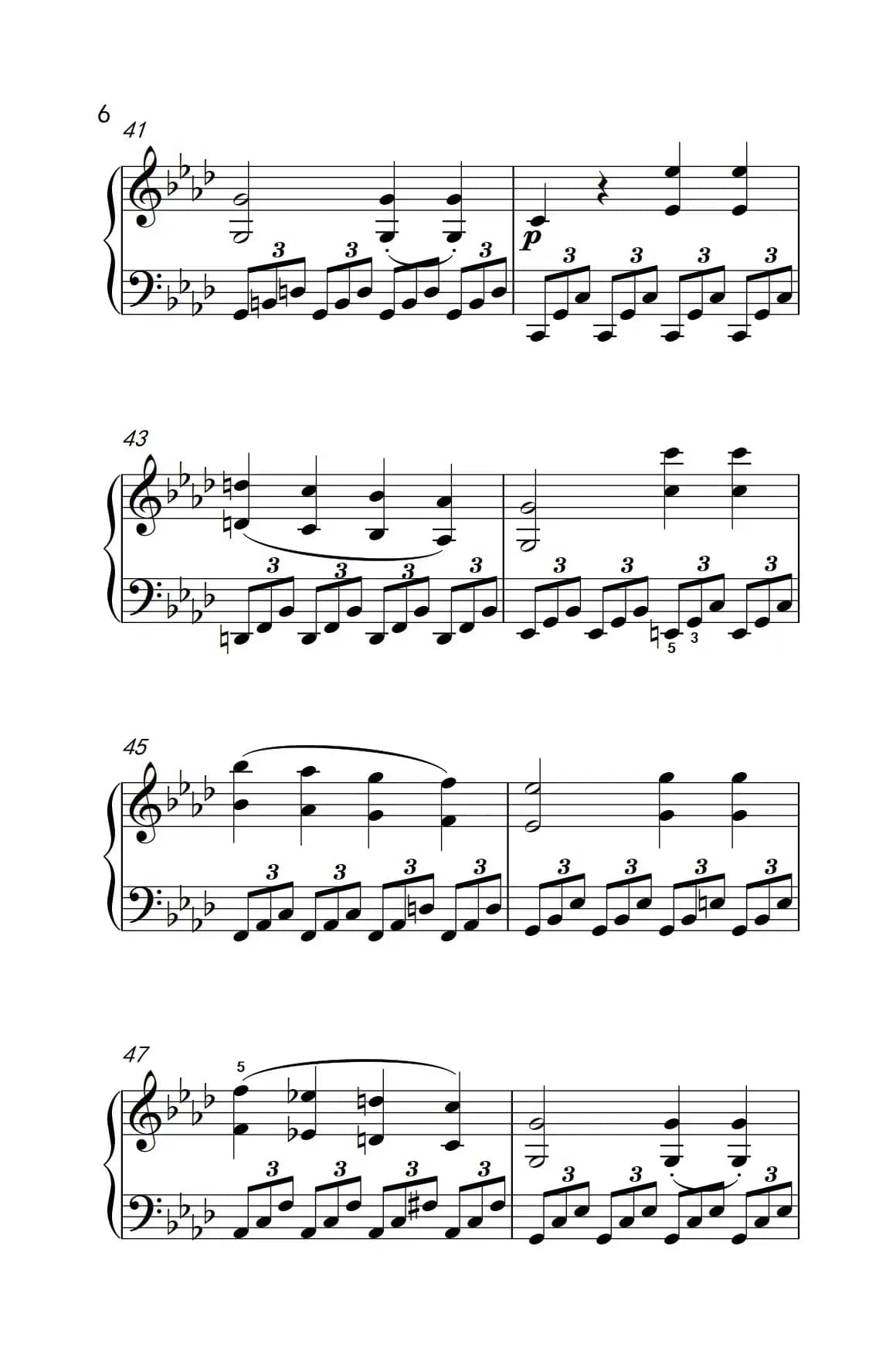 奏鸣曲 Opus 2 Nr.1 第四乐章（贝多芬奏鸣曲集 1）