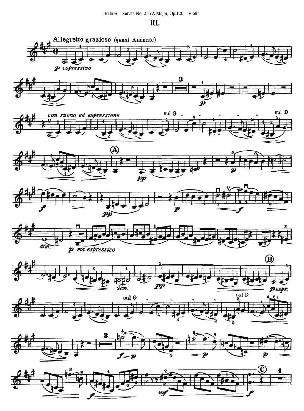 Violin Sonata No.2 in A Major Op.100