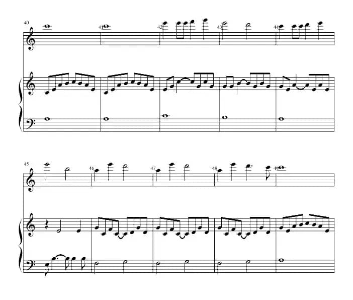 虫儿飞（钢琴伴奏谱）