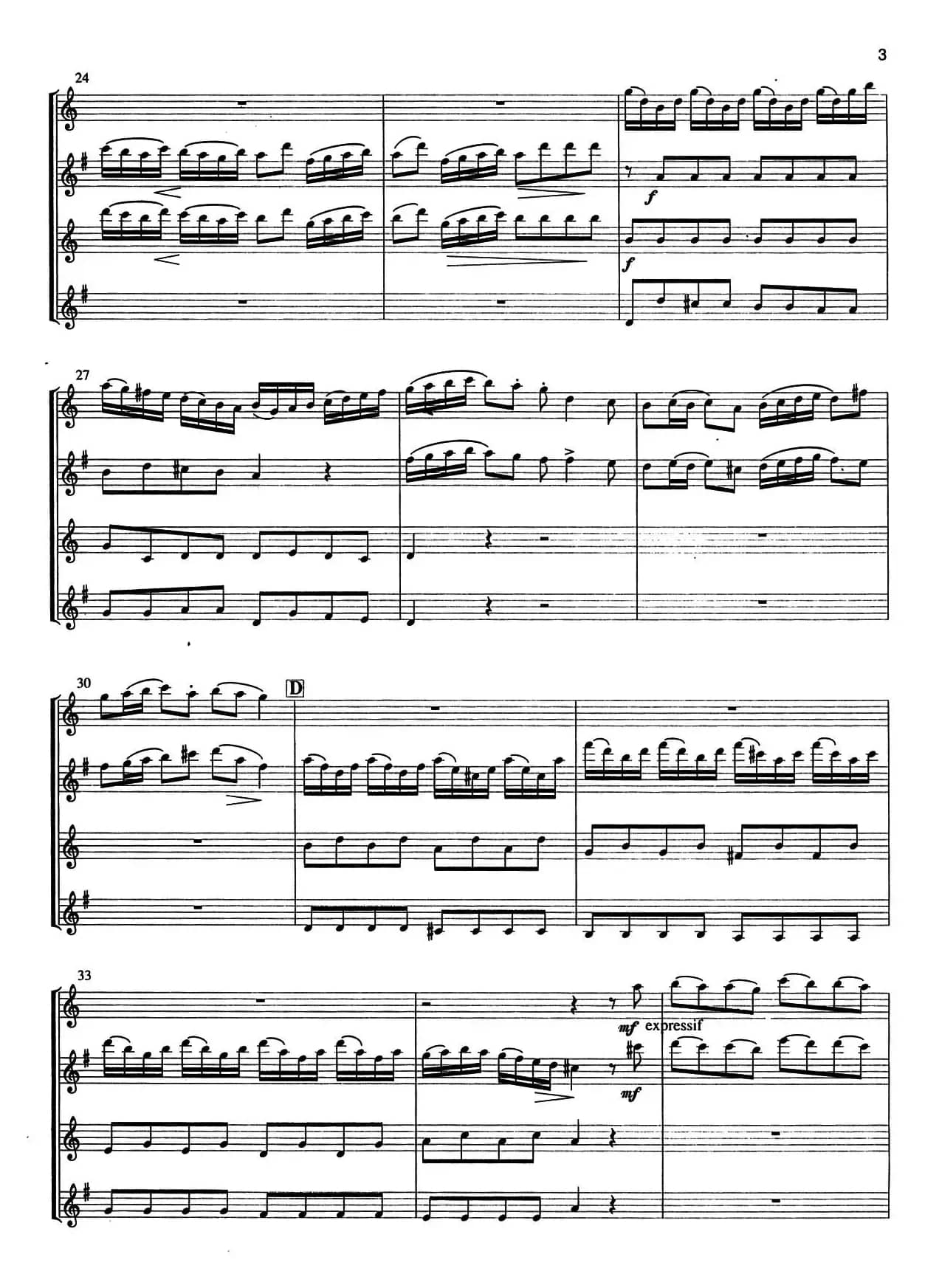 ARRIVEE DE LA REINE DE SABBAT（沙巴女王）（四重奏总谱）