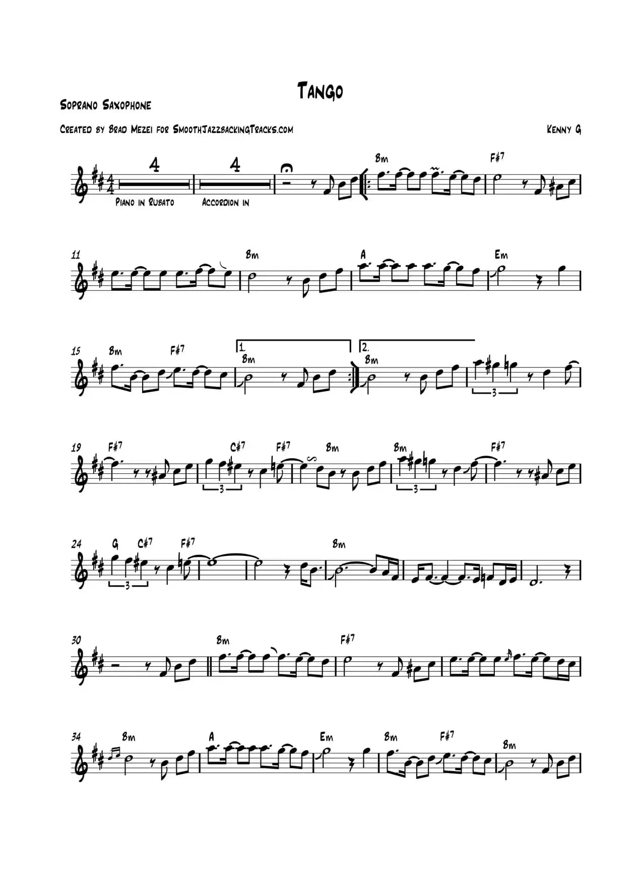 Tango（高音萨克斯）