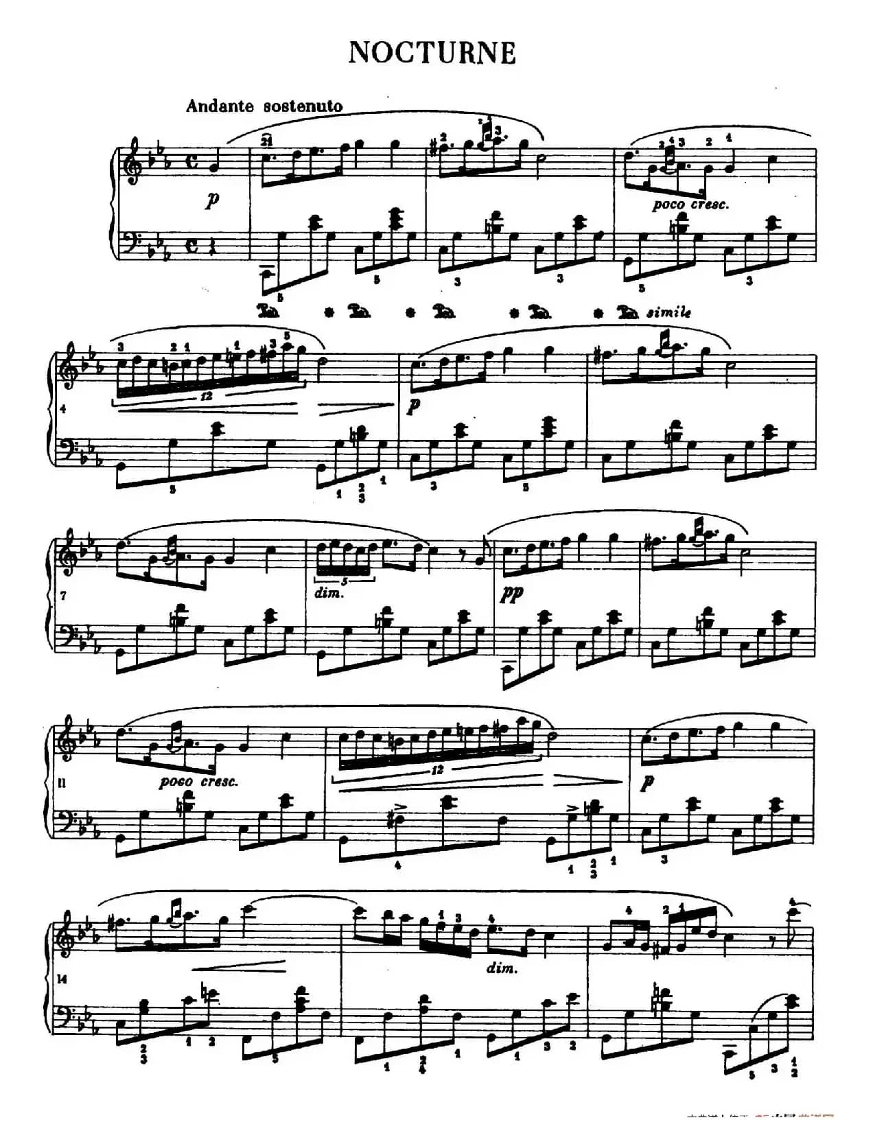 Nocturne in c Minor Op.posth (c小调夜曲)