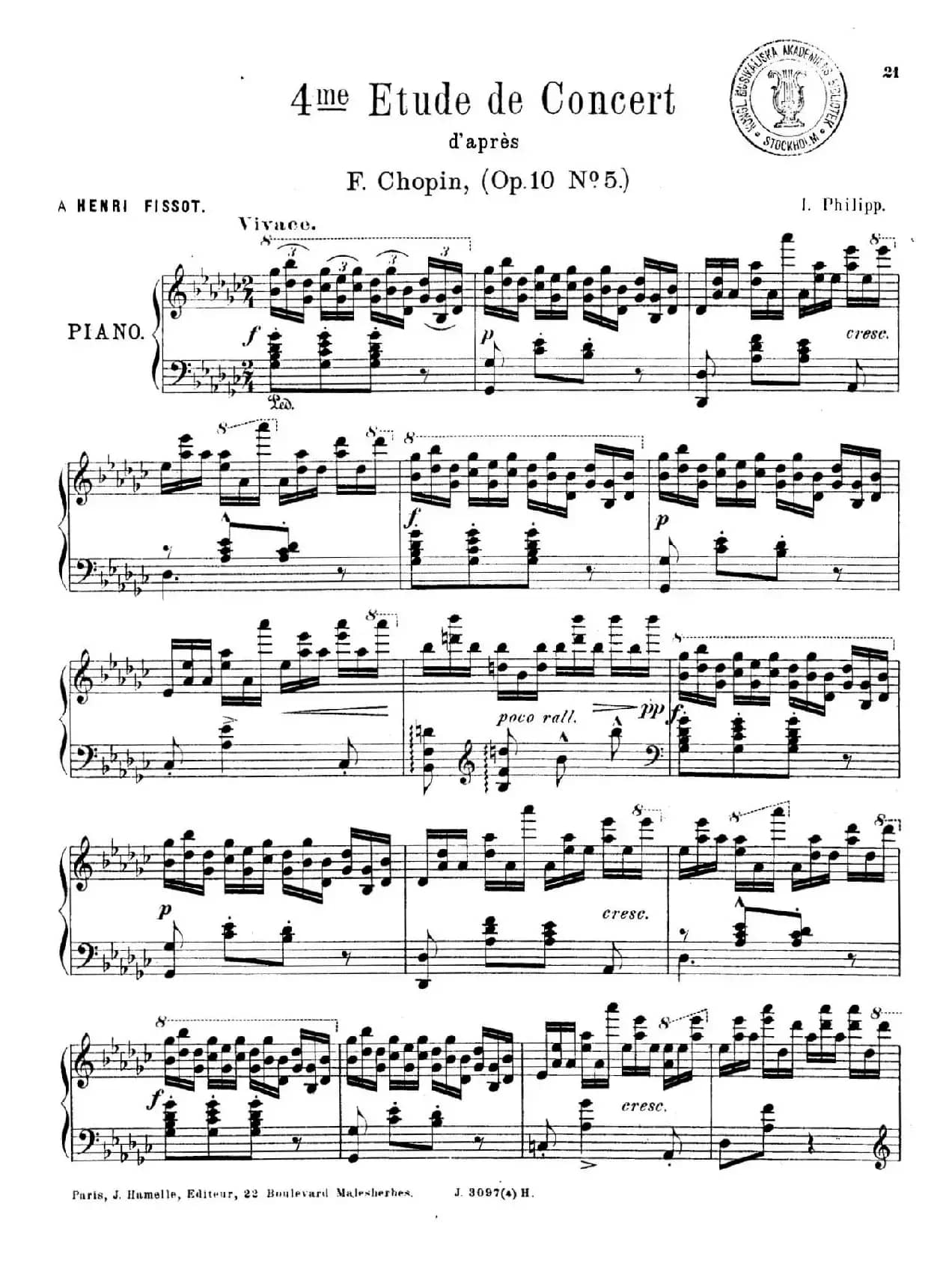 6 Etudes de Concert（6首音乐会练习曲·4）