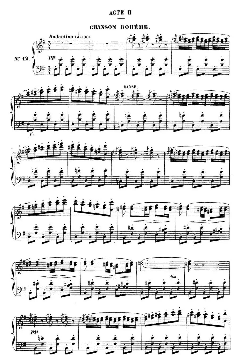 Carmen for Solo Piano（卡门全剧钢琴独奏版）（No.12）