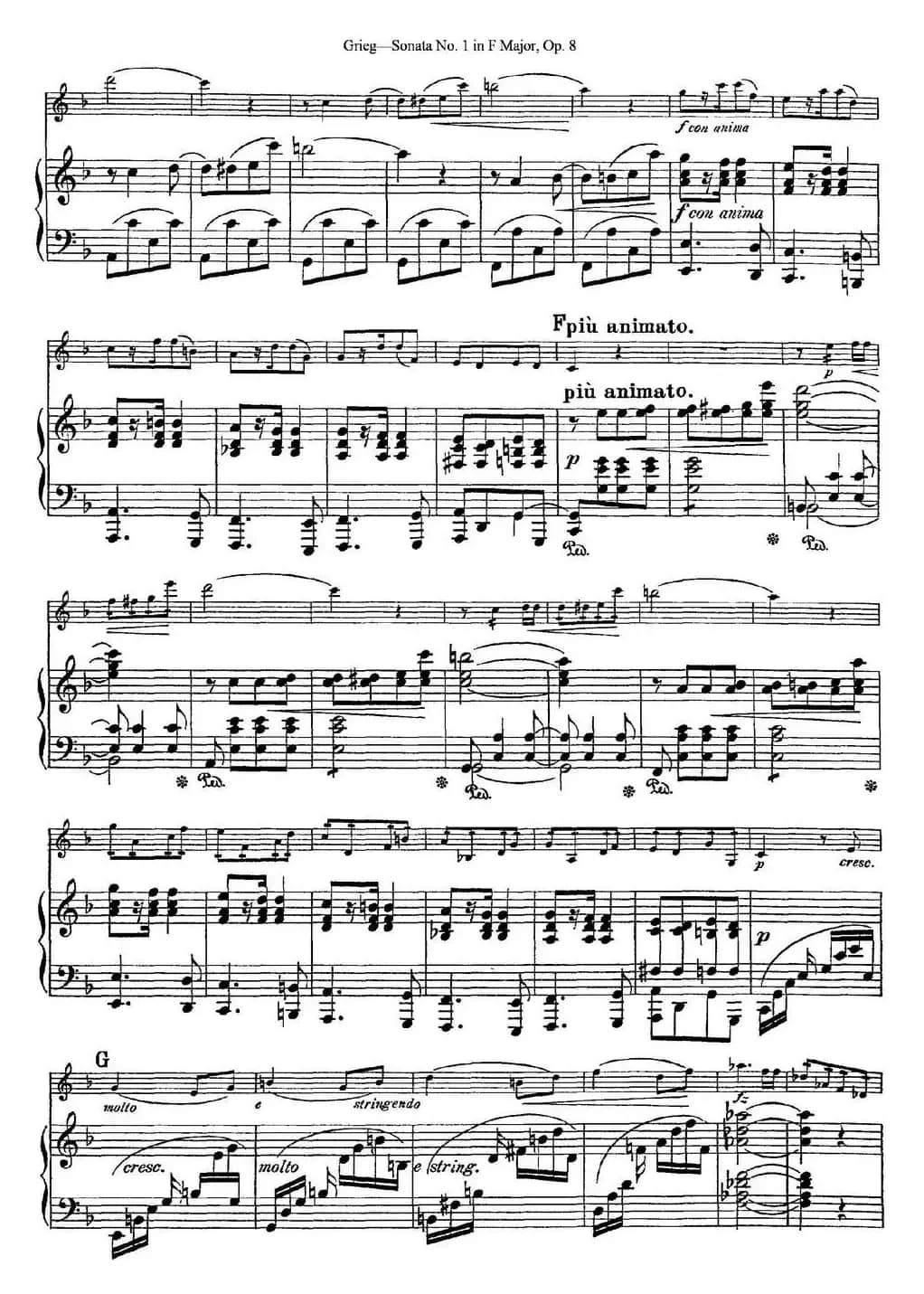 Violin Sonata No.1 Op.3（小提琴+钢琴伴奏）