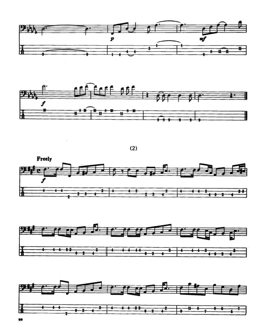 电贝司专业等级第五级(三、自选曲目)