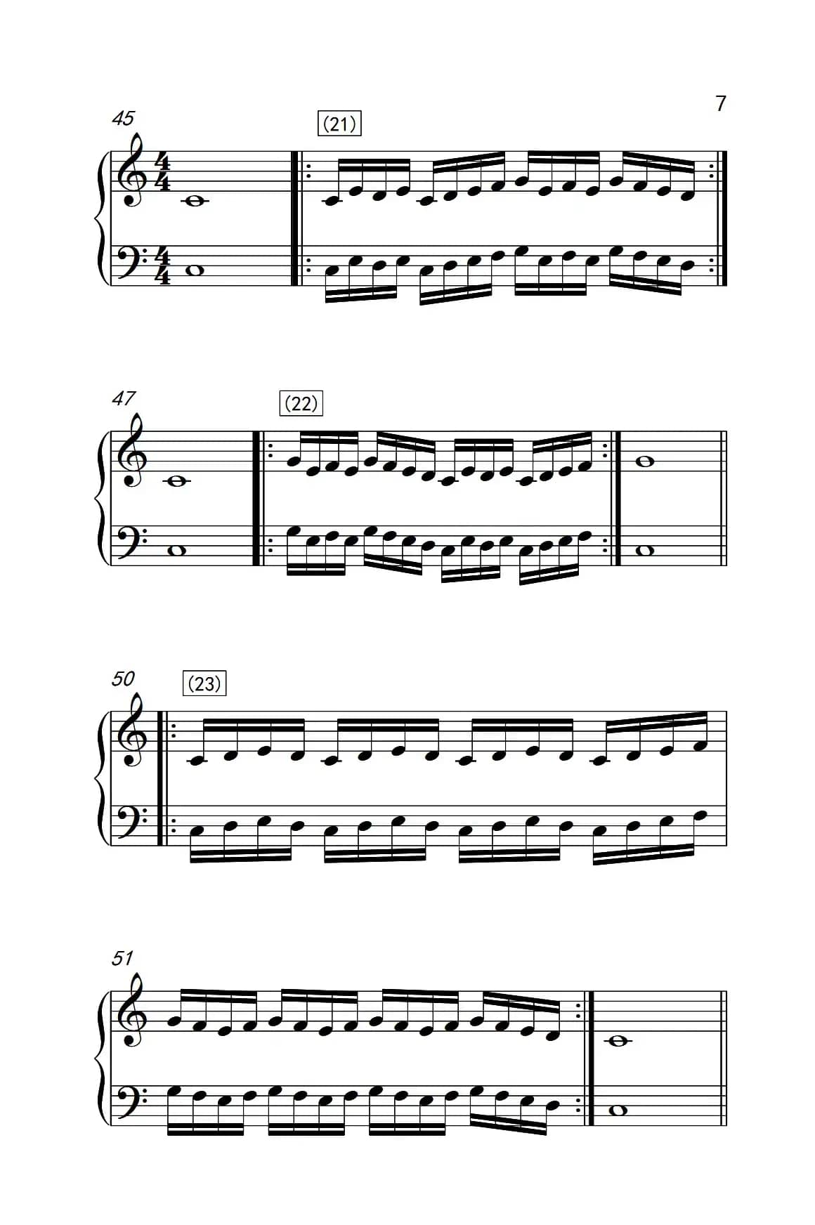 八.提高速度.增强手指灵活性的练习37（儿童钢琴手指练习 1）