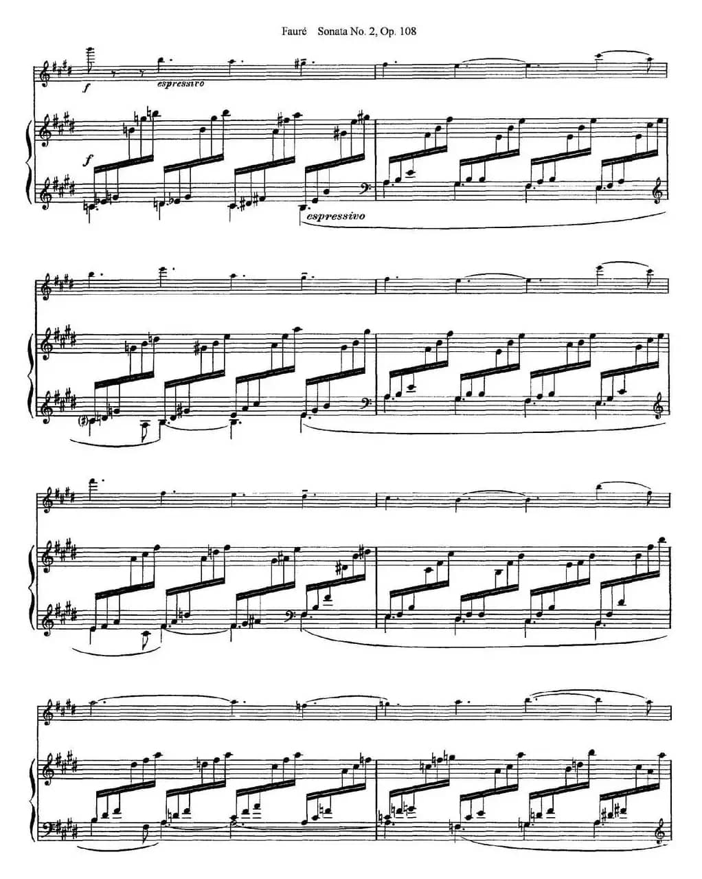 Violin Sonata No.2 Op.108（小提琴+钢琴伴奏）