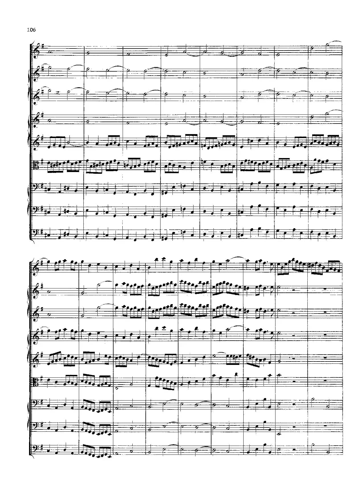 勃兰登堡第四协奏曲（弦乐合奏总谱）