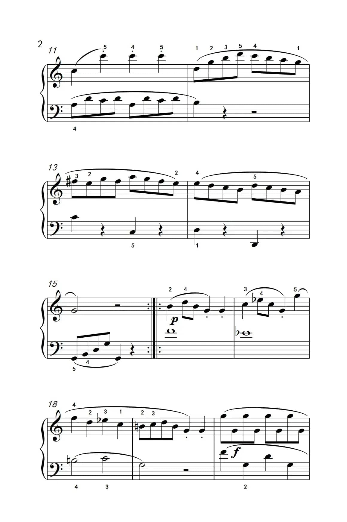小奏鸣曲（老年大学 钢琴教程 3）