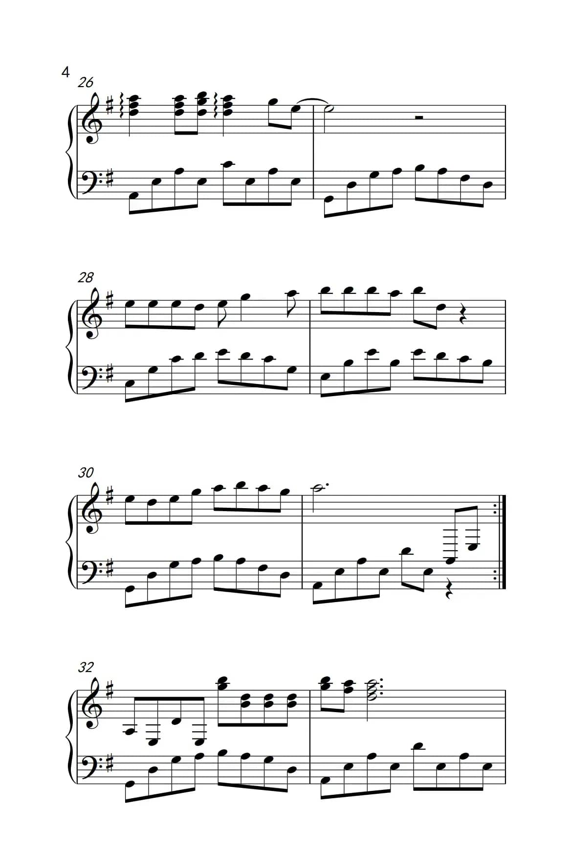 风雨无阻（《弹吧音教》制谱版）