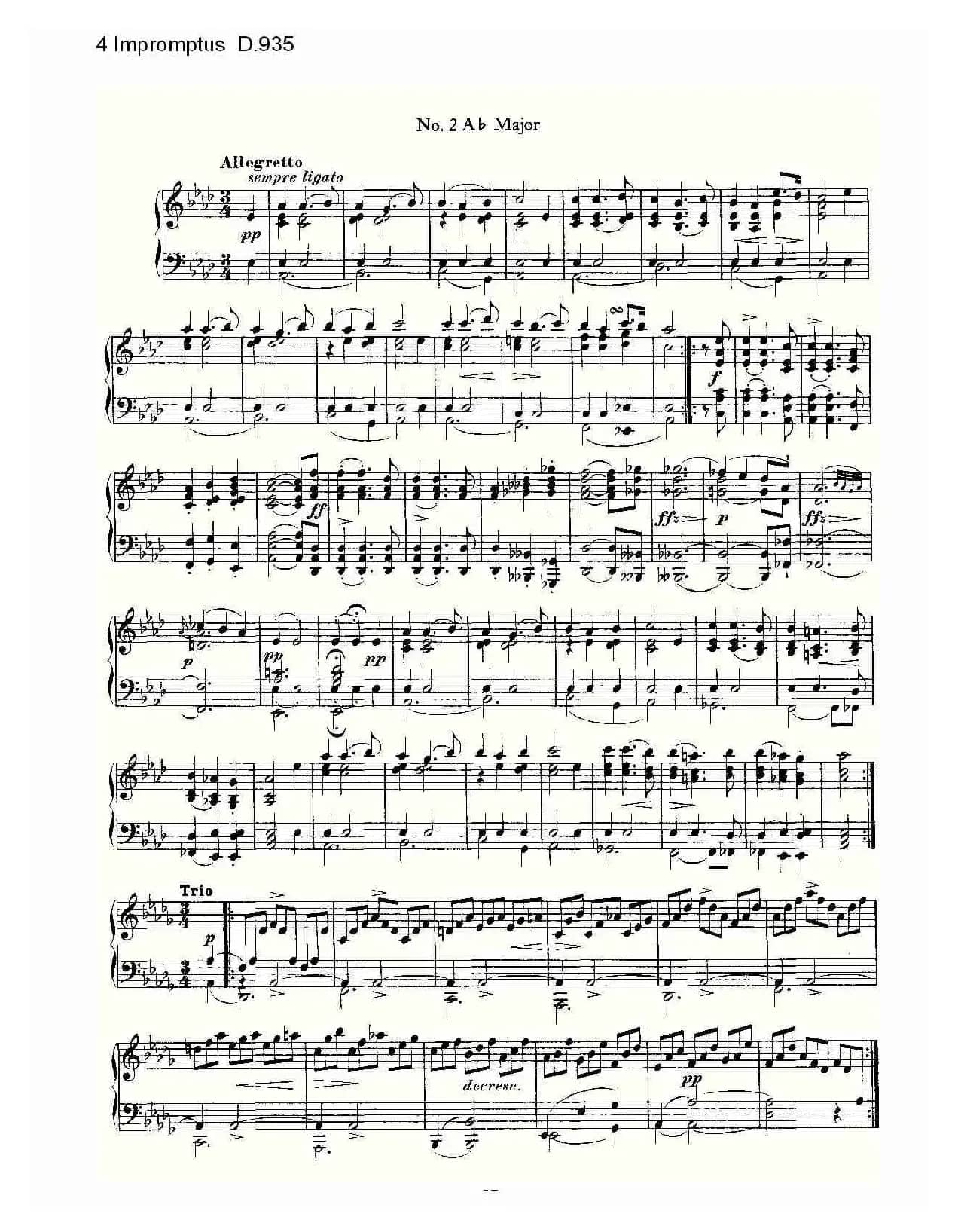 4 Impromptus D.935（4人即兴演奏D.935）