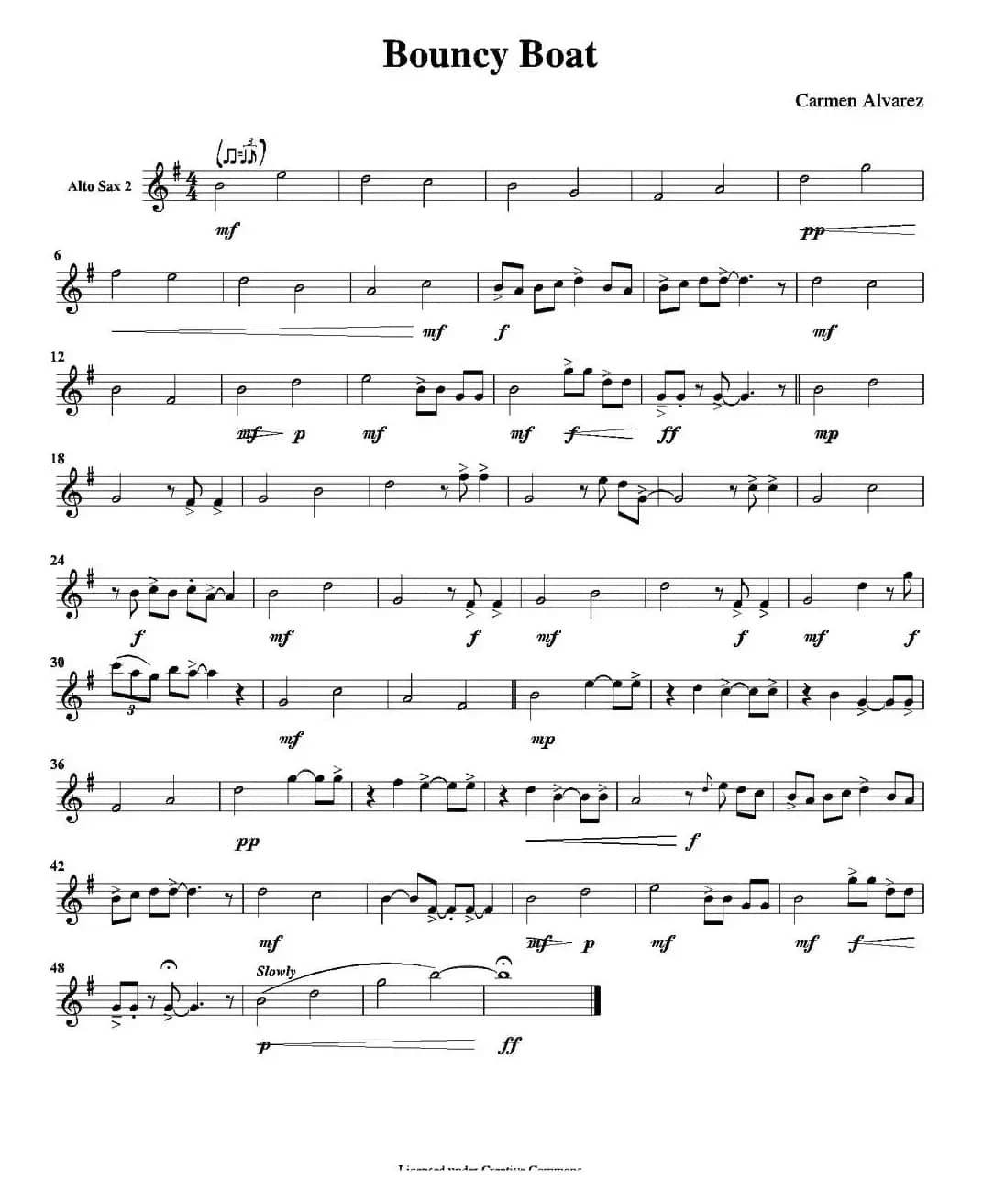 Bouncy Boat（颠簸的船）（五重奏分谱）