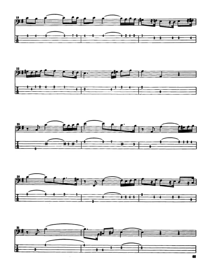 电贝司专业等级第六级(三、自选曲目)