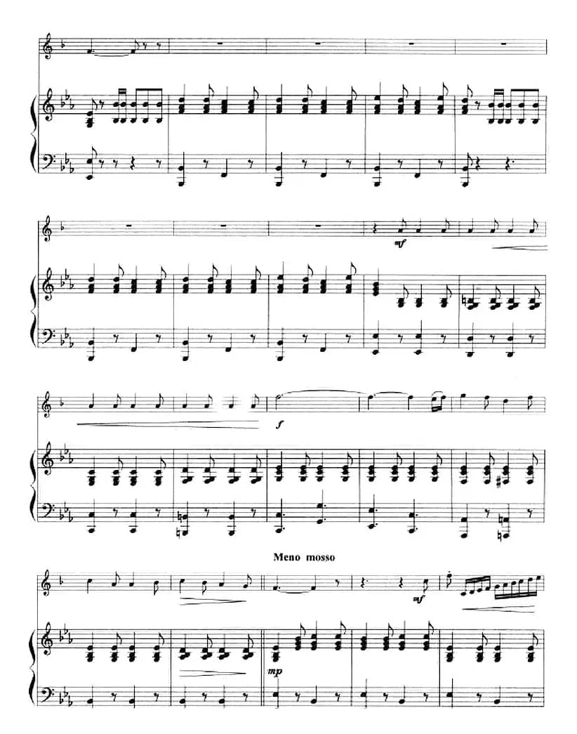 变奏曲（意大利民歌主题、小号+钢琴伴奏）