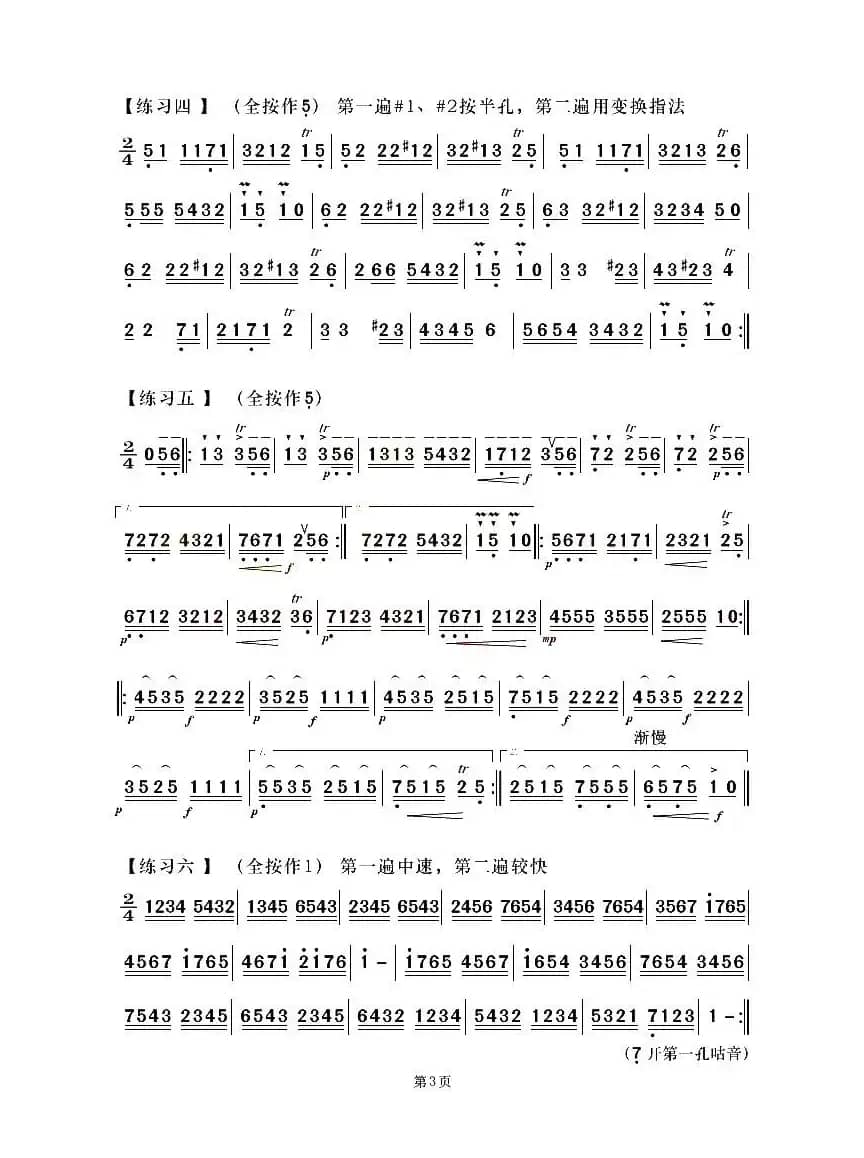 葫芦丝中高级练习曲