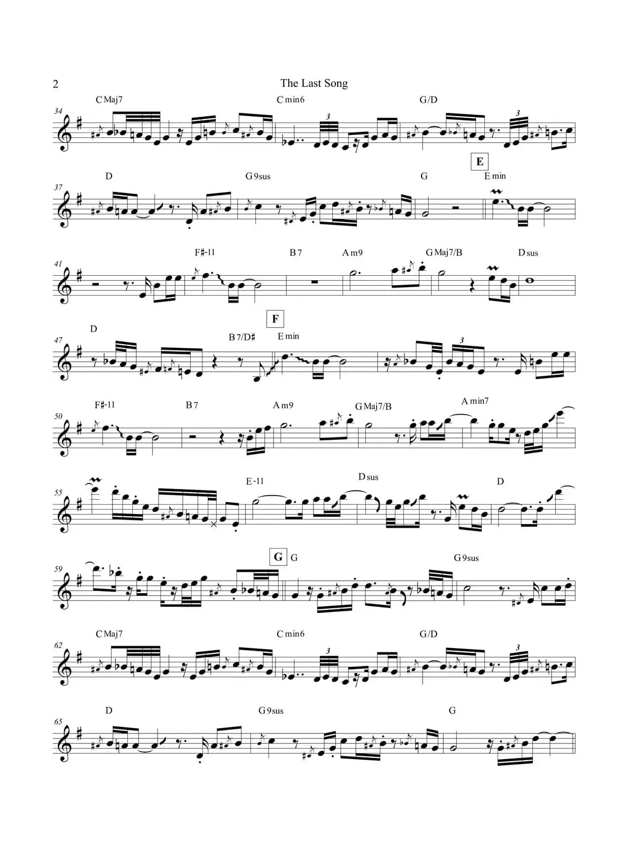 The Last Song（中音萨克斯）