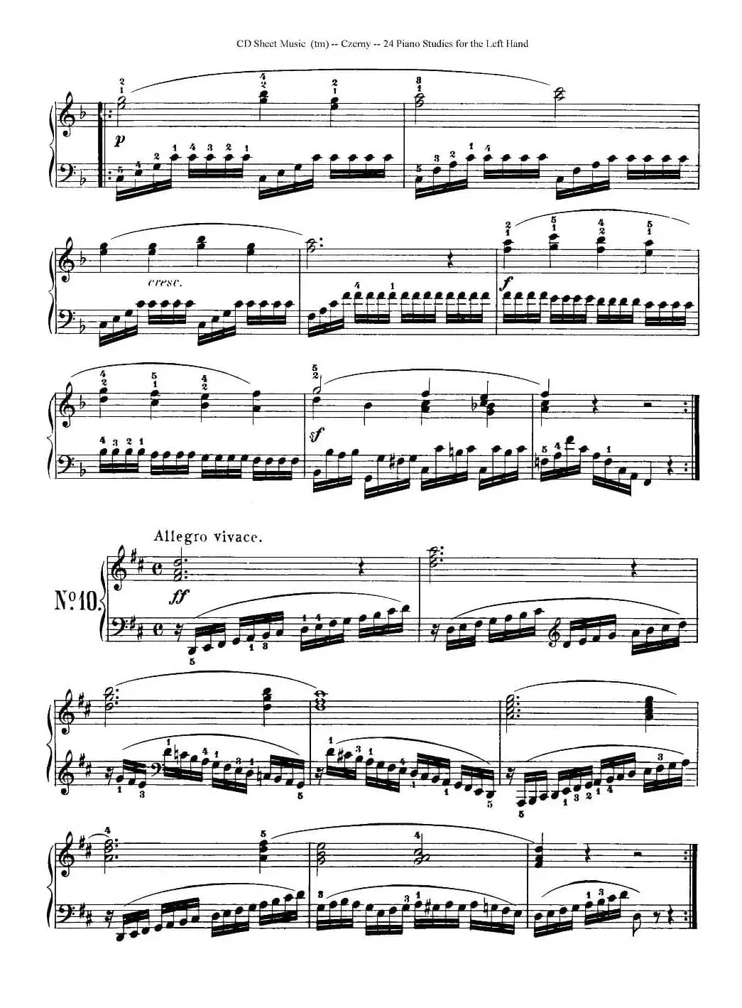 Czerny - 24 Piano Studie（8—16）（车尔尼 - 24首钢琴练习曲）