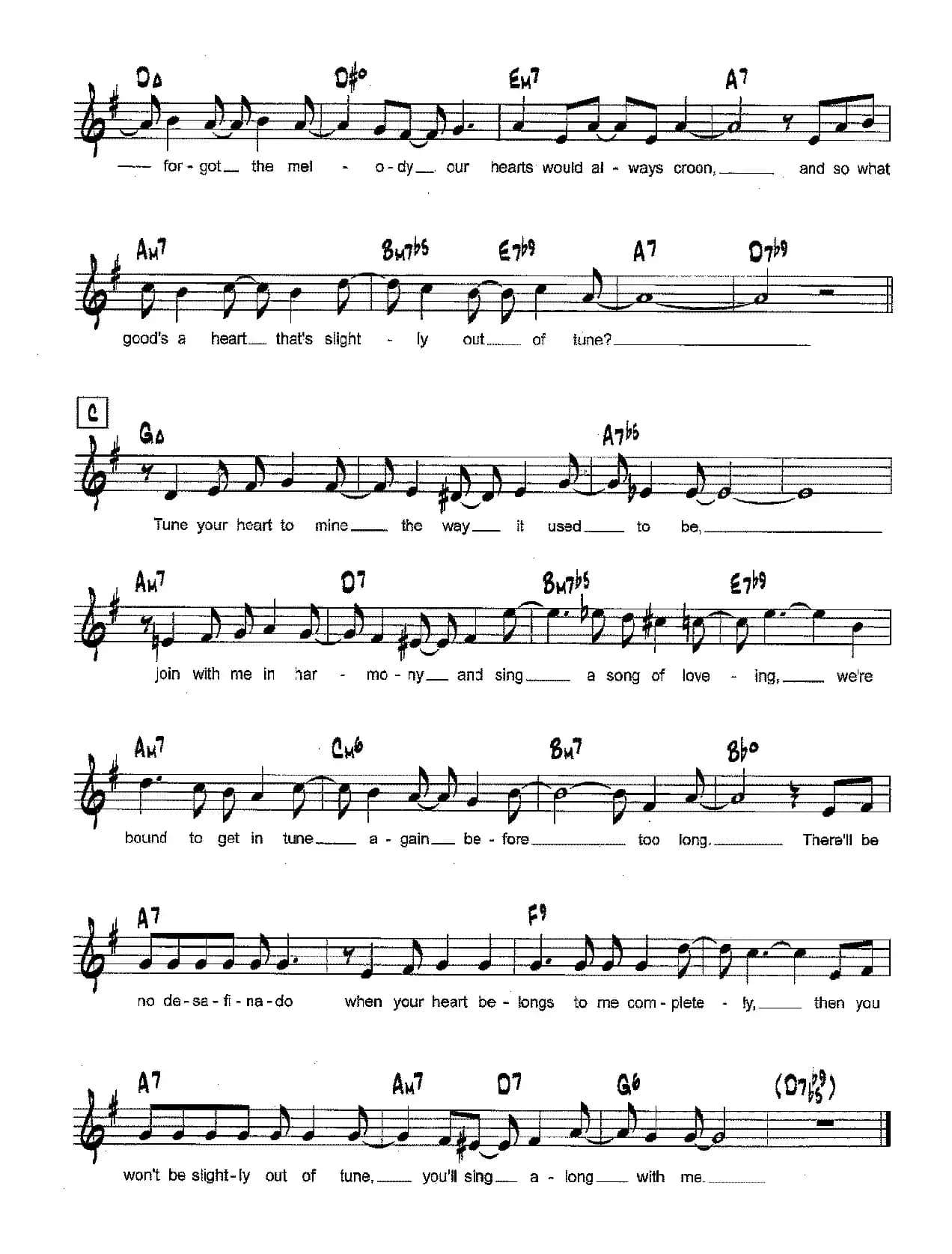 降B爵士乐谱：DESAFINADO