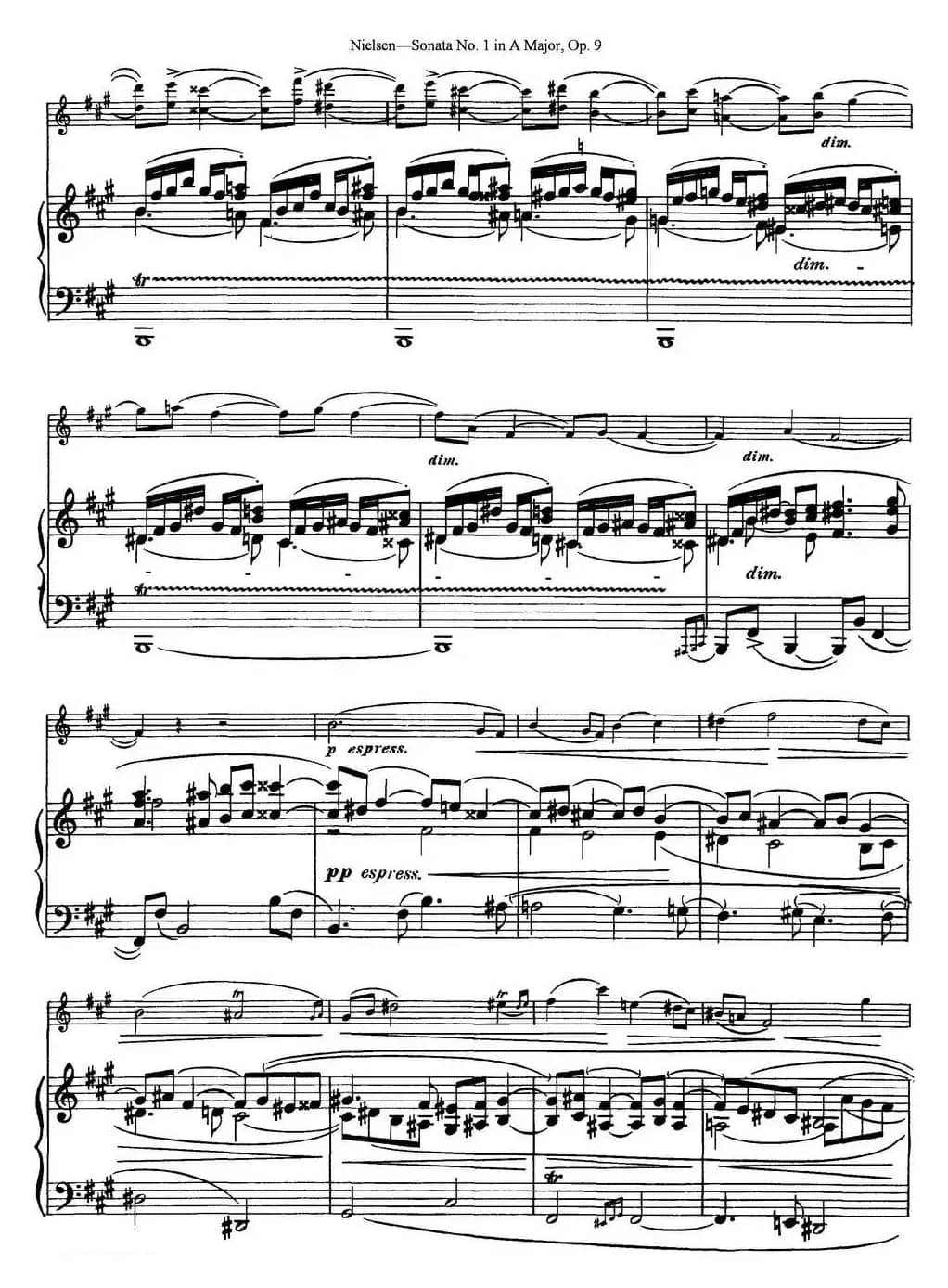 Violin Sonata No.1 in A Major Op.9（小提琴+钢琴伴奏）