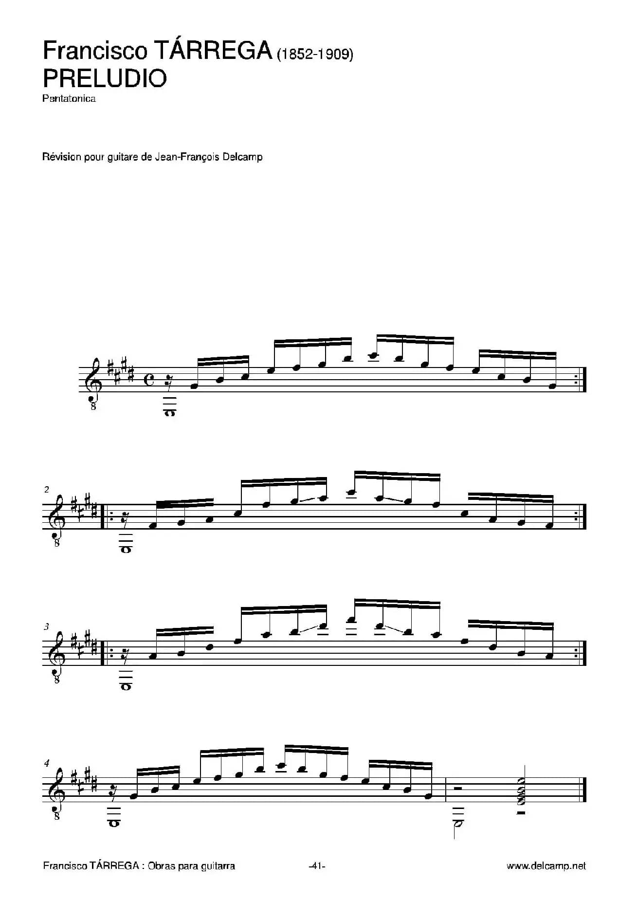 《塔雷加作品全集》第3部分（古典吉他）