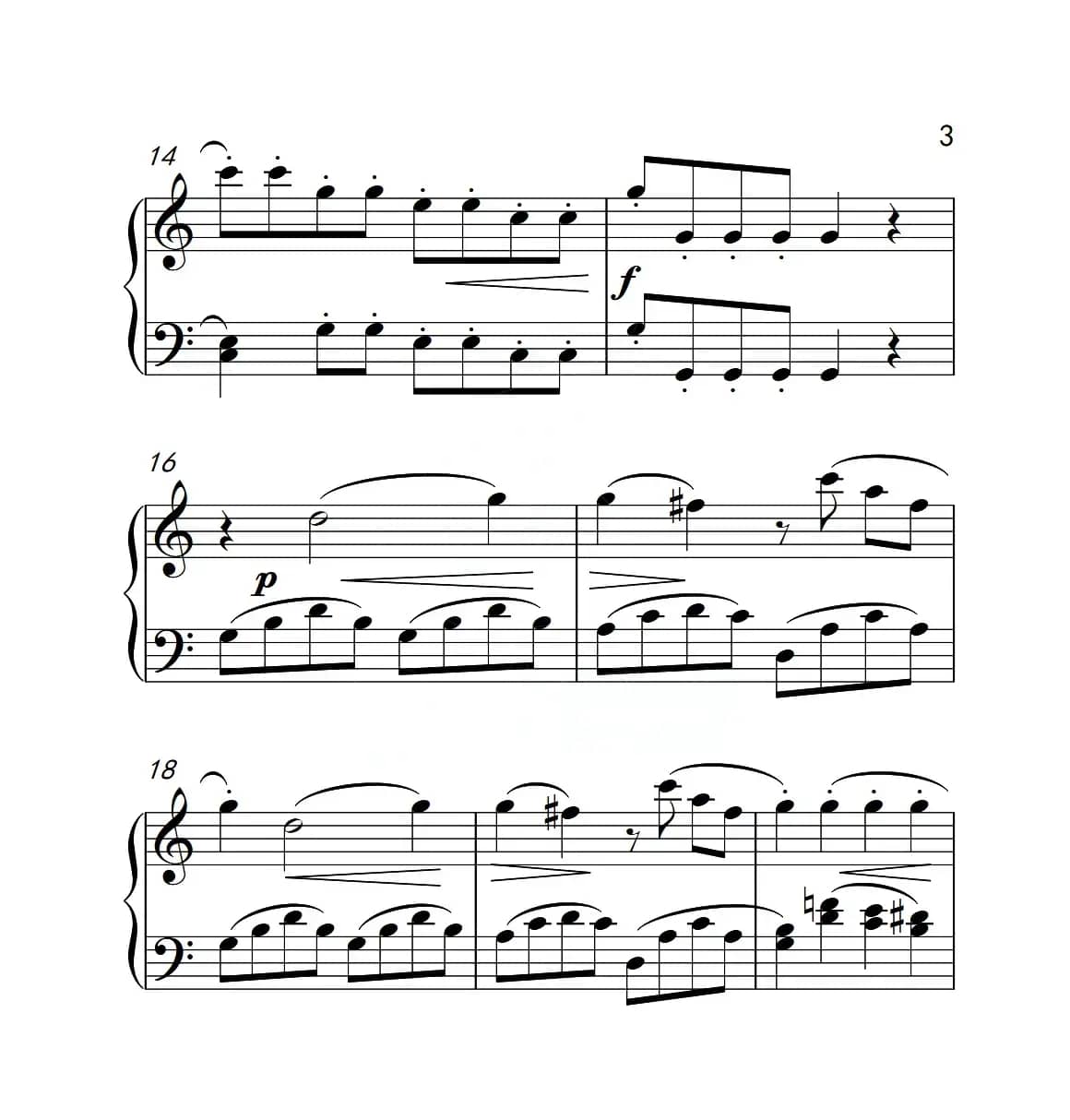 第四级B组 小奏鸣曲（中国音乐学院钢琴考级作品1~6级）