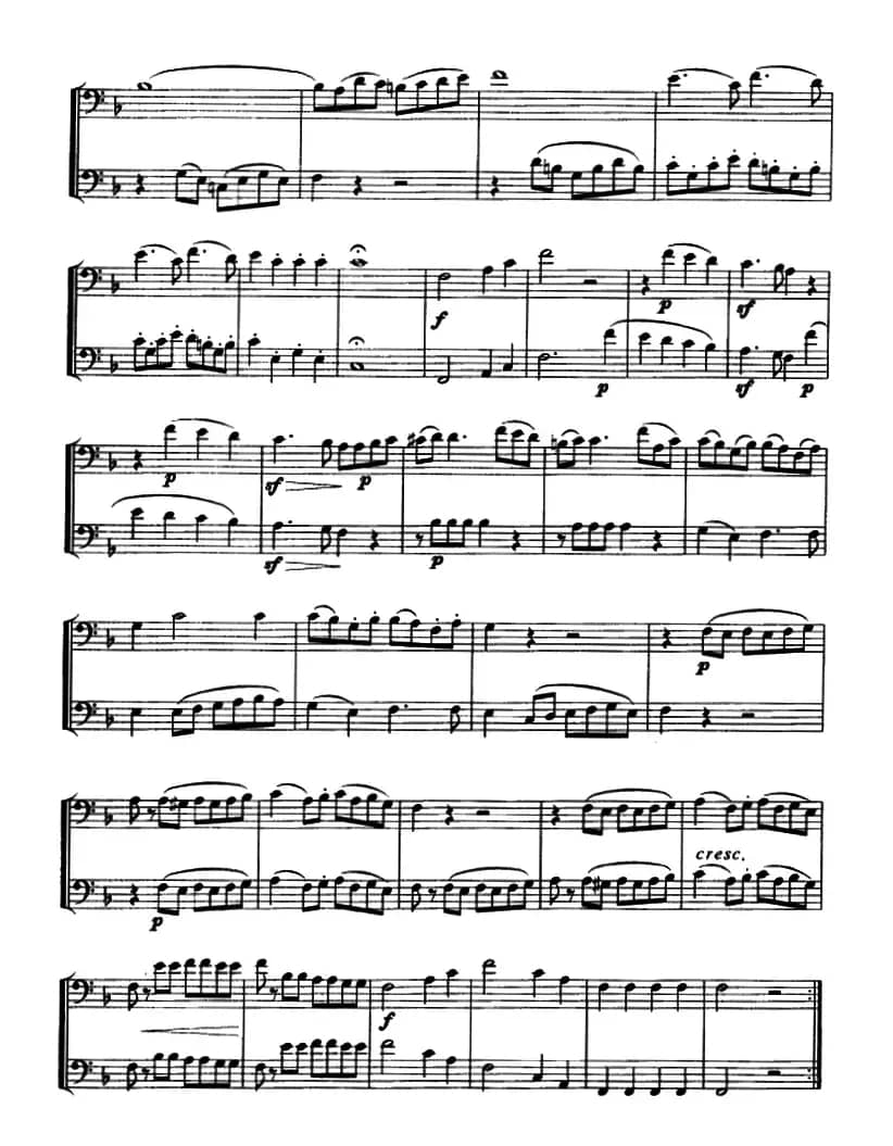 长号二重奏练习曲（4——14）