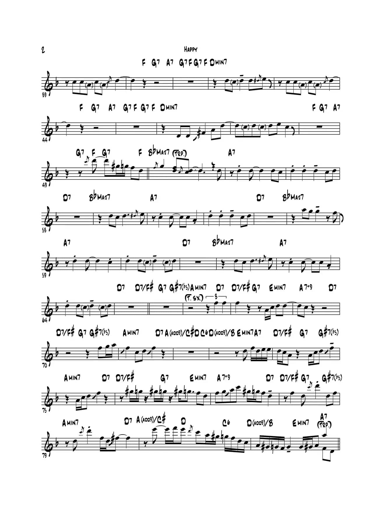 Happy（中音萨克斯）