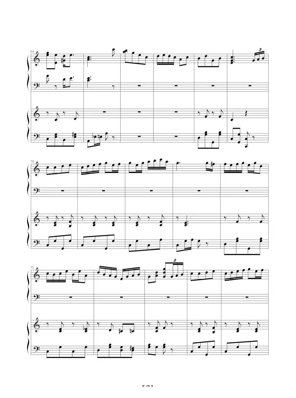 扬基嘟德尔（爵士版）（四手联弹）