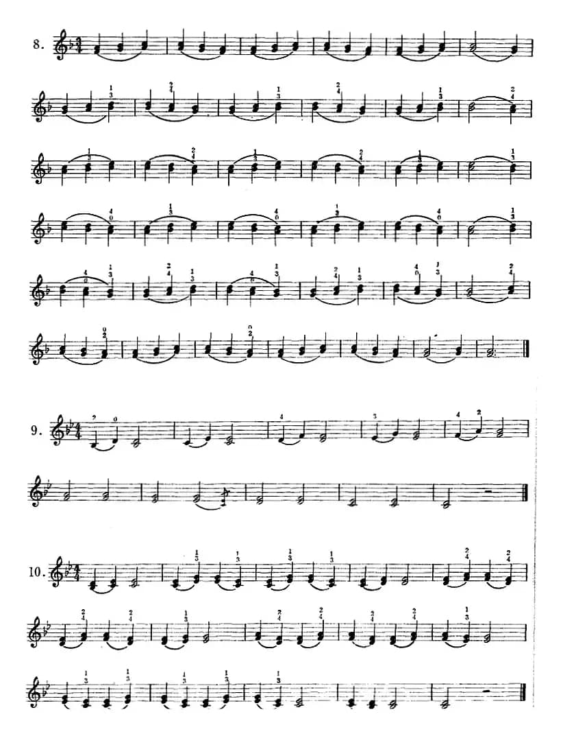 小提琴双弦三度初步练习（九）