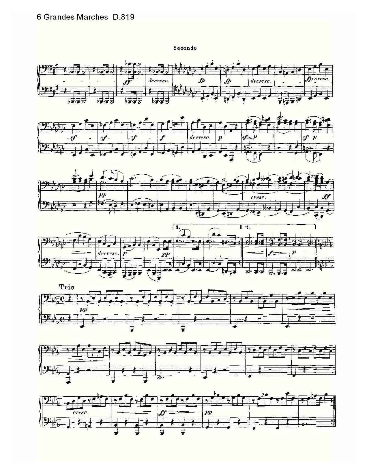 6 Grandes Marches D.819（6 贵族进行曲 D.819）
