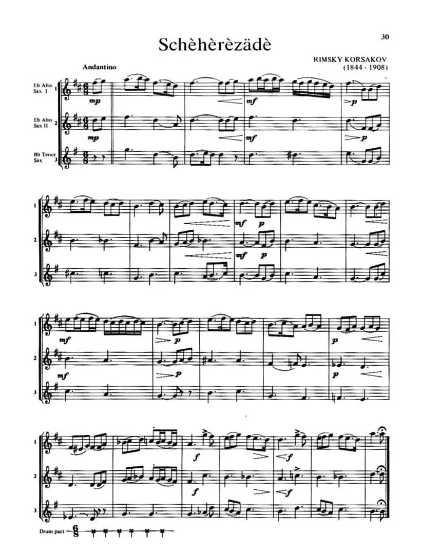 Scheherzade（三重奏）