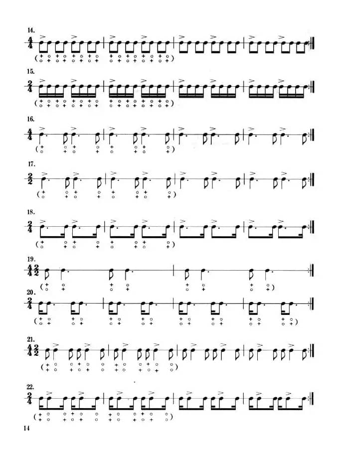 小军鼓节奏练习28条