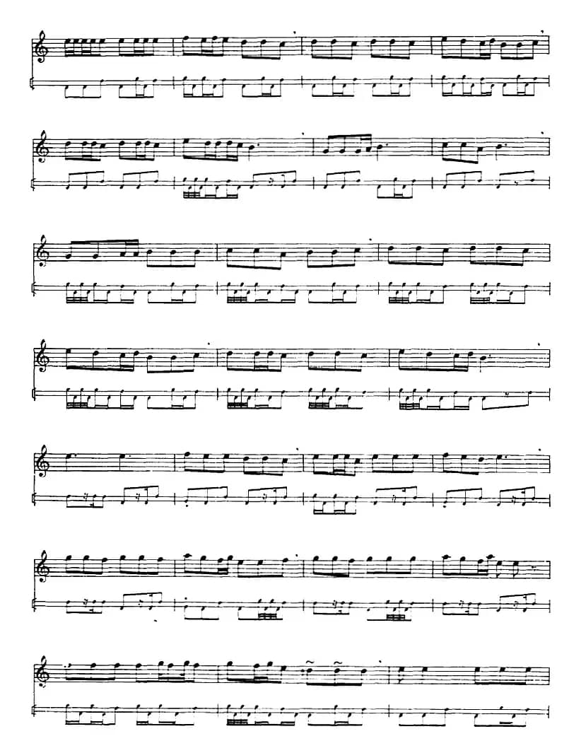 十二木卡姆：Ⅹ 纳瓦木卡姆 489——495（主旋律谱）