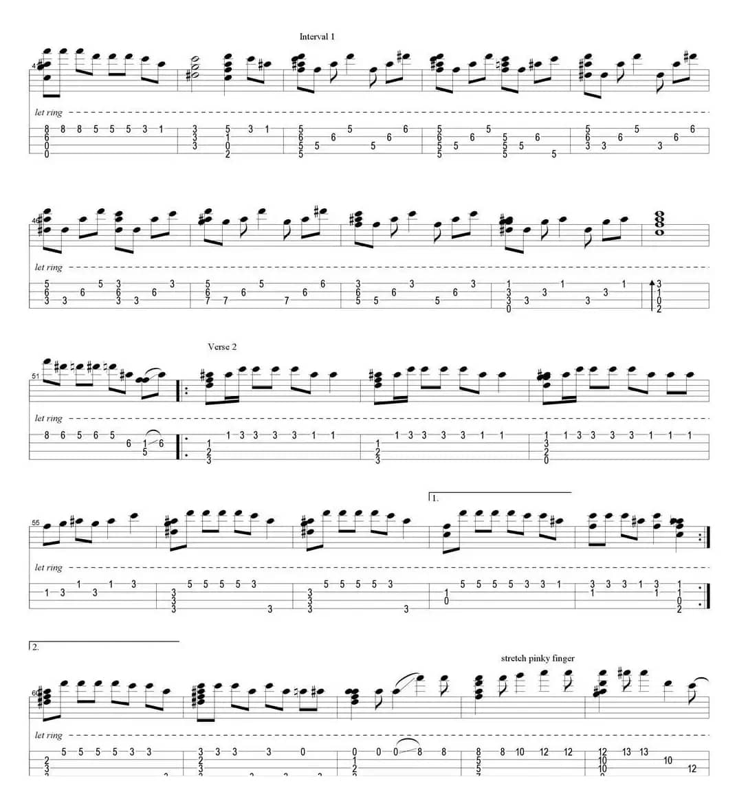 我不配（尤克里里指弹谱）