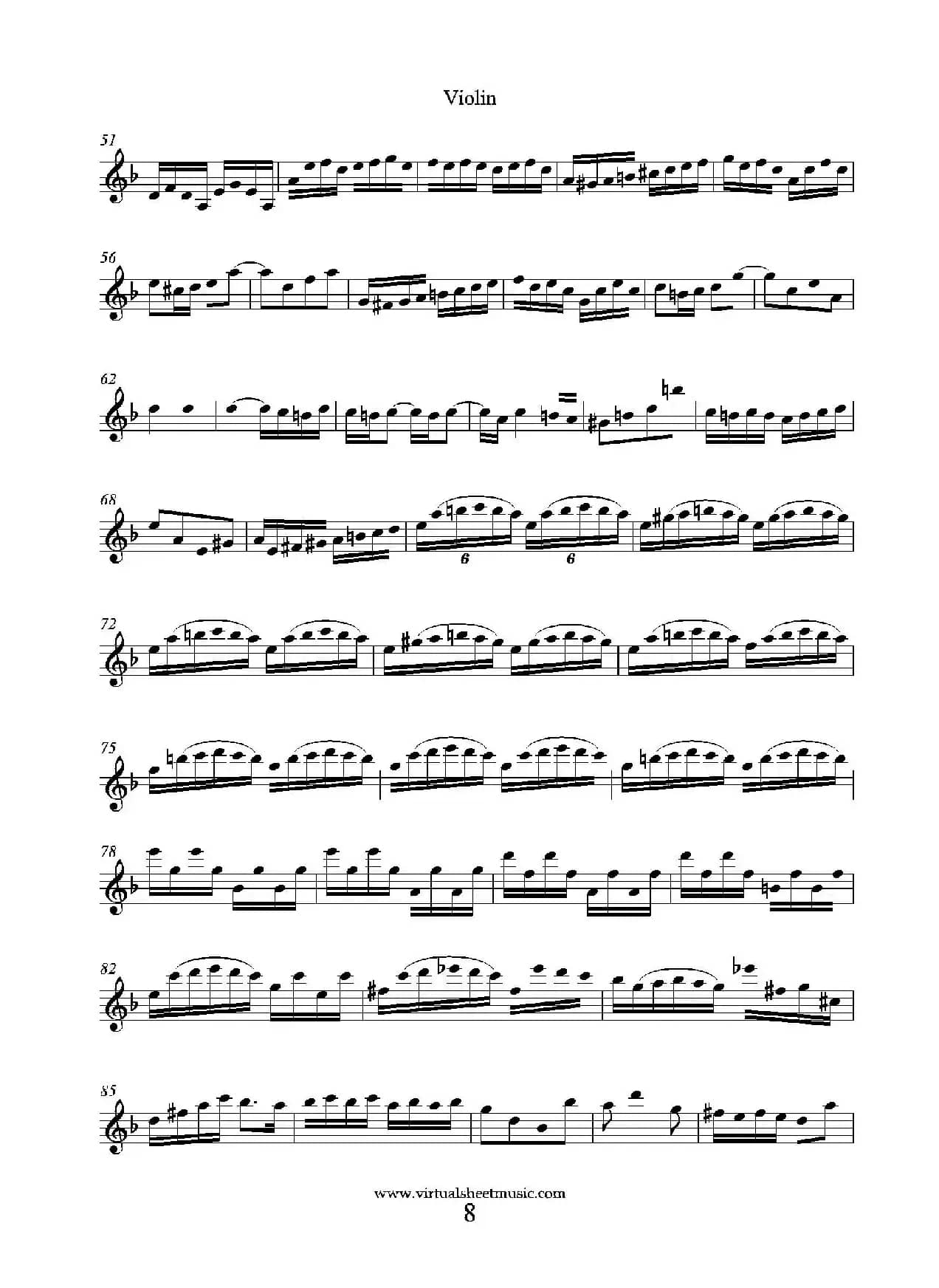 Concerto in D minor（小提琴分谱）