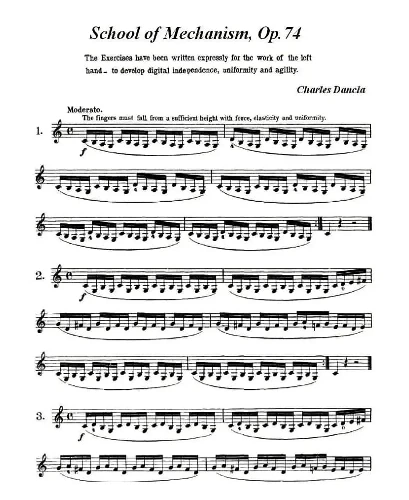 School of Mechanism, Op. 74（小提琴技巧练习1——12）
