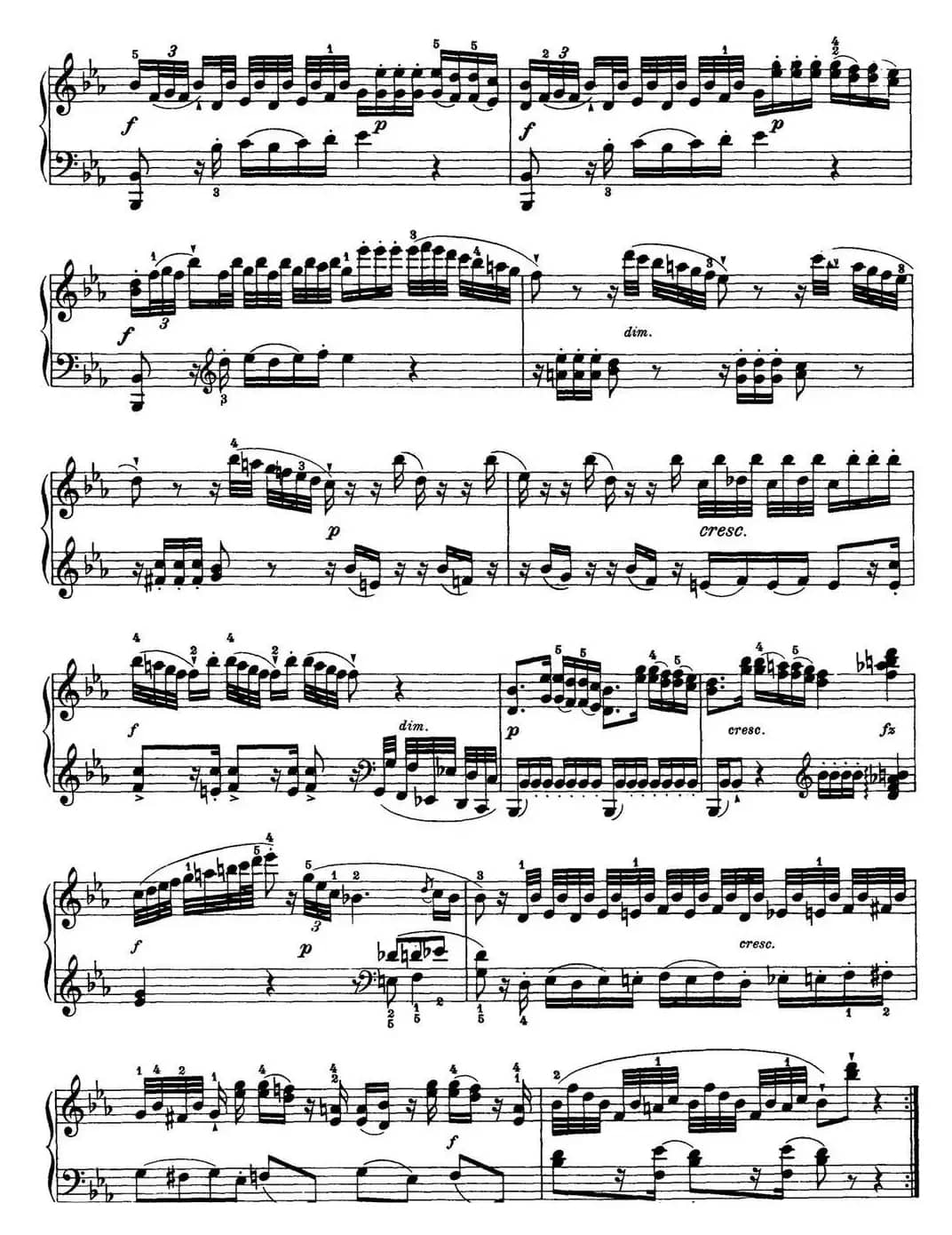 海顿 钢琴奏鸣曲 Hob XVI 25 in E-flat major