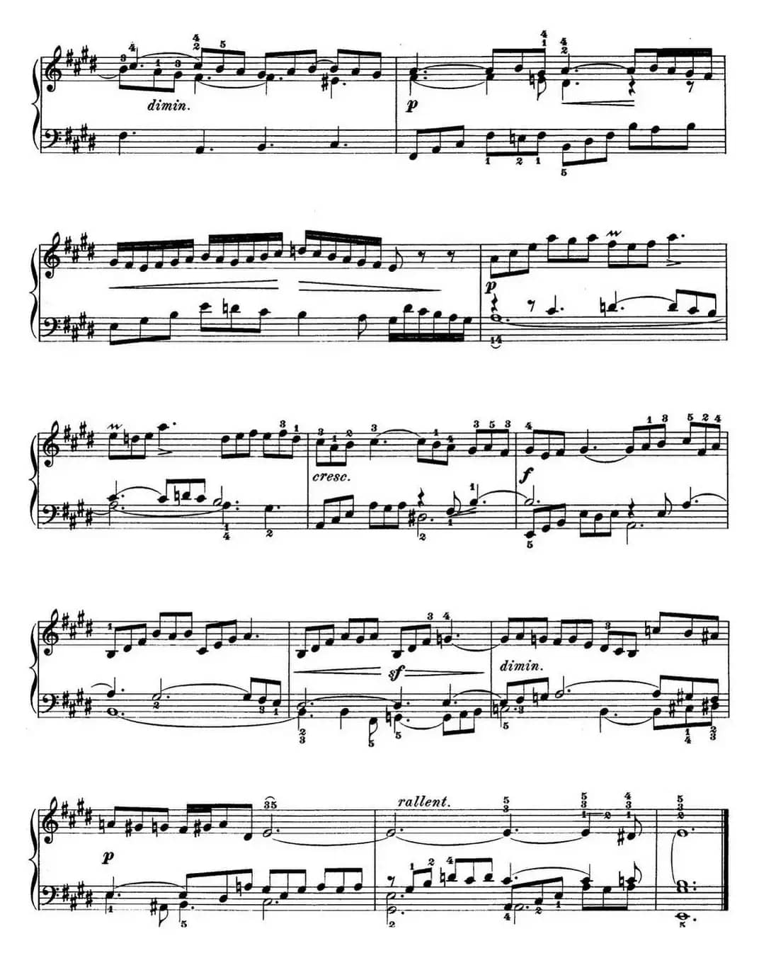 巴赫《平均律钢琴曲集·第一卷》之前奏曲（NO.9）